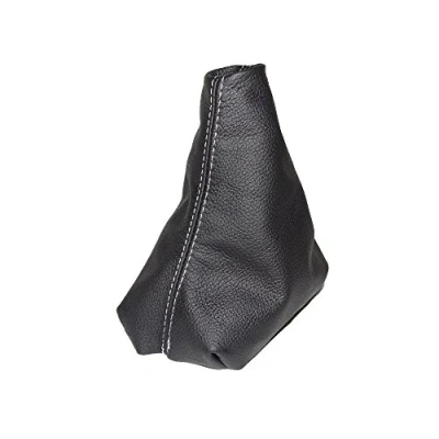 Image of The Tuning Shop Ltd Gear Gaiter Compatible with Citroen C4 Cactus Leather White Stitching