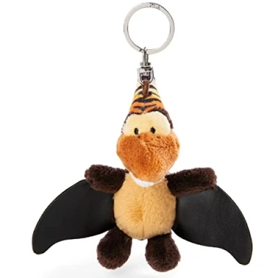 Image of NICI 48801 Dinosaurier Keyholder Dino Orny 10cm Green, Animal Print, Brown, 10 cm