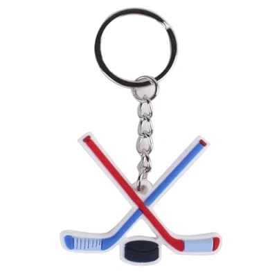 Image of MDHQ Fashion Ice Hockey Keyring Bag Charm Cartoon Winter Sports Pendant Keychains Car Keys Holder Handbag Decorations