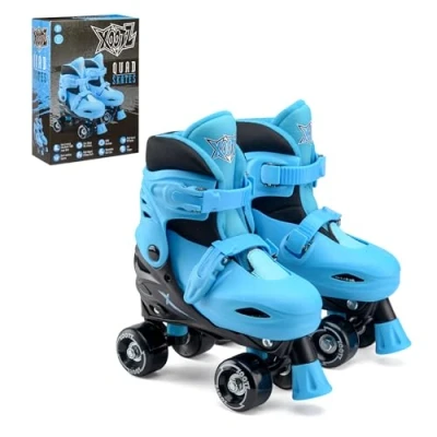 Image of Xootz Kids Quad Skates, Beginner Adjustable Roller Skates Boys, Blue/Black