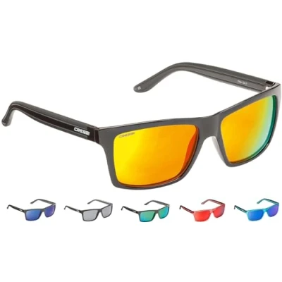 Image of Cressi Rio Sports Sunglasses Matt Black/Orange Lens, Uni