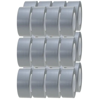 Image of Crimson Starfish Silver Duct Tape 24 Rolls of 48mm x 45m Gaffer Water Resistant Adhesive Multi Use for Indoor/Outdoor Strong