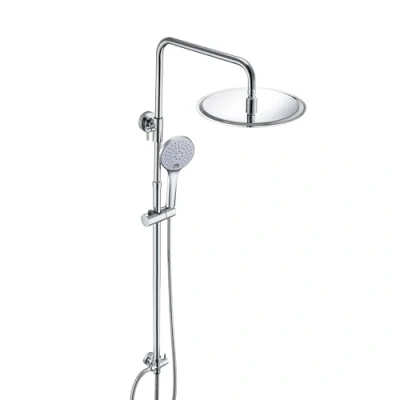Image of JOHO Shower System Set Bathroom in Stainless Steel 304 with Bar Holder Bracket Adjustable Height,Multifunction Hand and Head Chrome D30cm.