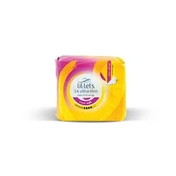 Image of Lil Lets Supersoft Sanitary Pads Ultra with Wings Normal x14 (Pack 24)