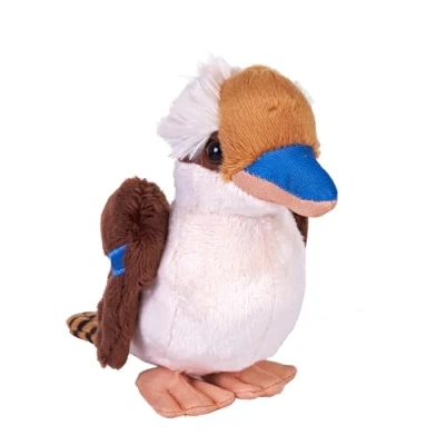 Image of Wild Republic Pocketkins Eco Kookaburra, Stuffed Animal, 5 Inches, Plush Toy, Made from Recycled Materials, Friendly