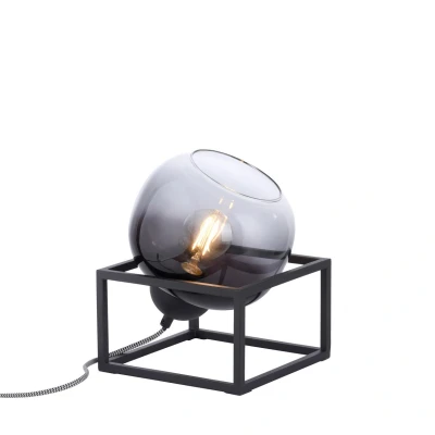 Image of Zea Box Table Lamp Black 1xE27