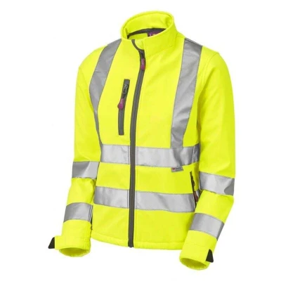 Image of Leo Workwear Honeywell ISO 20471 CL 2 Women&#039;s Softshell Jacket Hi vis YellowMedium