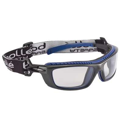 Image of Bolle BAXPSI Platinum Goggles with Anti Scratch and Fog Frame Lens, Clear/Black/Blue
