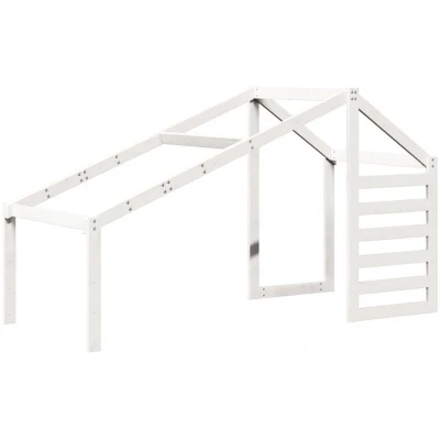 Image of vidaXL Kids&#039; Bed Roof White 198x97x113 cm Solid Wood Pine
