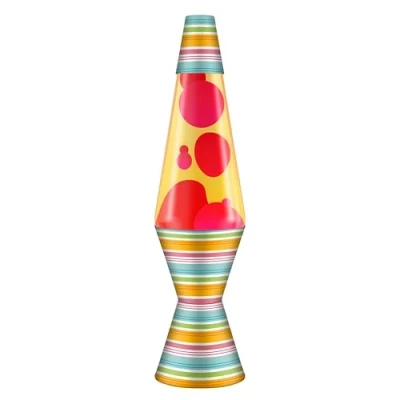 Image of Lava Lamp 2493, Red Wax, Yellow Liquid, Decorative Base and Cap, Original 14.5 inch LAVA® Motion to Illuminate Your Mood