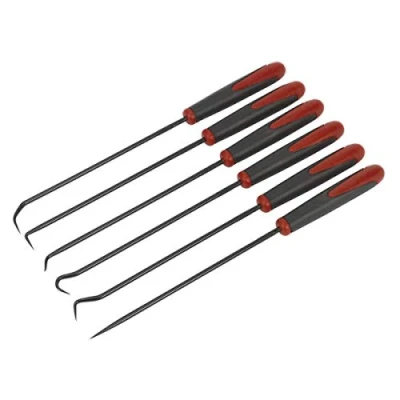 Image of Sealey Pick &amp; Hook Set, 6pc Extra Long