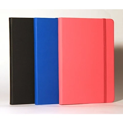 Image of Tiger notables A5 lined ruled notebook with leather effect cover