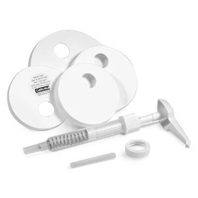 Image of CFS Universal Condiment Pump/Dispenser Kit with 5 Lids, White