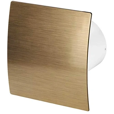 Image of Awenta 125mm Pull Cord Extractor Fan Gold ABS Front Panel ESCUDO Wall Ceiling Ventilation