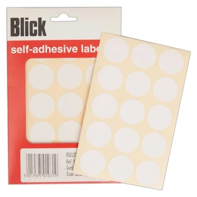 Image of Blick Labels, White, Self Adhesive Stickers Office Pack, Rectangular, 29mm, 600 for Home, Office, Family, School, Holiday Calendar Organising, Planner, Rewards Chart, Colour Coding