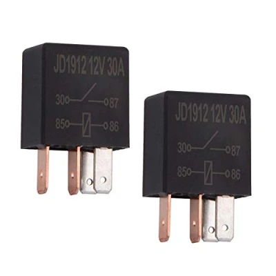Image of Ehdis 4 Pin 12V Relay 30A Multi Purpose Automotive Truck Car Heavy Duty Standard Kit, Pack of 2