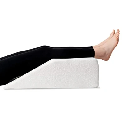 Image of Dreamzie Leg Elevation Pillow Orthopaedic Support Memory Foam For Back Pain, Knee Pain Post Surgery, Heavy Legs, Circulation Issues Breathable, Washable and Hypoallergenic