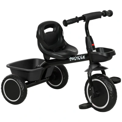 Image of AIYAPLAY Kids Trike, Toddler Tricycle for 2 to 5 Years, with Adjustable Seat, Pedal, Front Rear Baskets, 3 Wheels Bike Gift Boys and Girls, Red