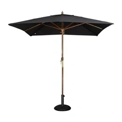 Image of Bolero Square Double Pulley Parasol 2.5m Diameter Black