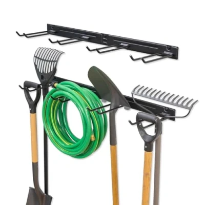 Image of StoreYourBoard BLAT Tool Storage Rack, Garage Wall Organizer, Garden Tools, Shovels, Rakes, Brooms, Holds 250 lbs