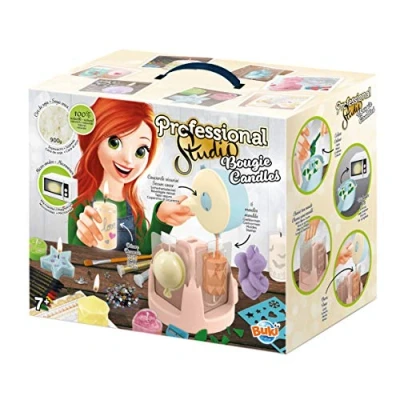 Image of Buki France 5420 Professional Studio Candles. Kids DIY Candle Maker &amp; Decorating Kit with Lots of Accessories. Make your own Candles in the Microwave. Childrens STEM Toy. Suitable for Boys Girls 7+
