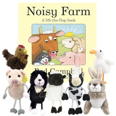 Image of Noisy Farm Book and Finger Puppets