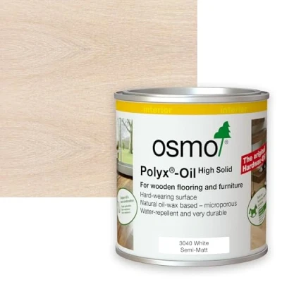 Image of Osmo Polyx Oil Tints, Semi Matt Finish (750ml, 3040 White, Matt)