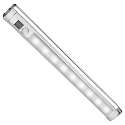 Image of Maclean MCE166 Under Unit Light Strip Cabinet Lamp 9 LED PIR SWD with 120 Degree Motion Sensor 360 Rotation …