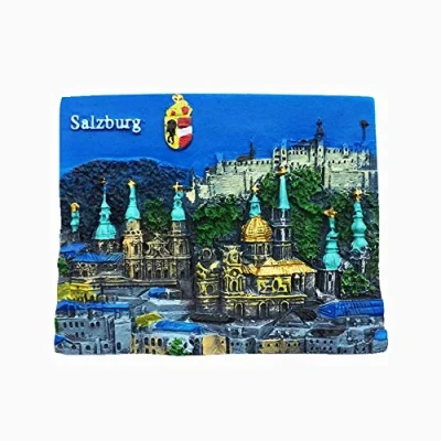 Image of Salzburg Austria Fridge Magnet Travel Souvenir Gift Home Kitchen Decoration Magnetic Sticker Refrigerator Collection