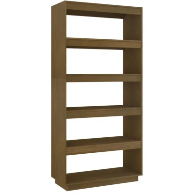 Image of vidaXL Book Cabinet/Room Divider Honey Brown 80x35x167 cm Solid Pinewood