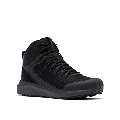 Image of Columbia Trailstorm Mid Waterproof, Men&#039;s Waterproof Walking Shoes Black Dark Grey