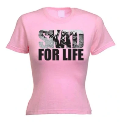 Image of Tribal T Shirts Ska&#039;d for Life Womens Ska Shirt (Medium, Pink)