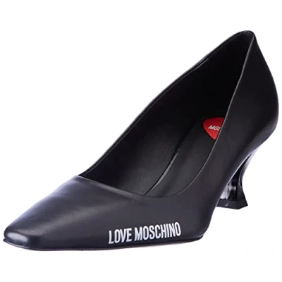 Image of Love Moschino Women&#039;s Scarpad.rocchetto50 Nappa Shoe, Black, 4 UK