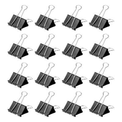Image of M&amp;G Binder Clips 50mm/2 Inch, 2 Set Small Paper Clip Bag Pocket Office Supplies for Organizing Documents and Papers, Black