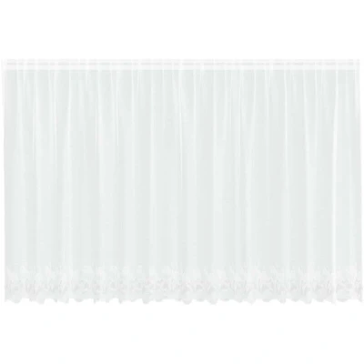 Image of Lace Curtain with Curtains Floral White 400 x 180 cm Polyester Vidaxl