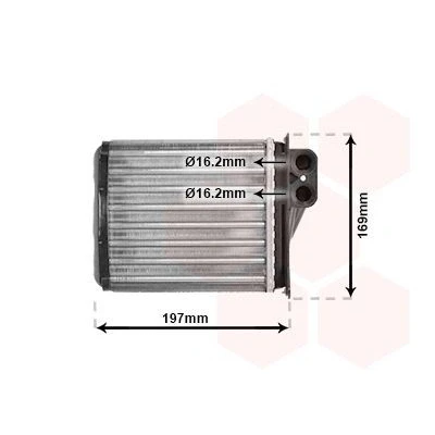 Image of 0038359001, 2E0819017D, 38359001, A0038359001, A2E0819017D Heat Exchanger Van WEZEL 30006400 VOLKSWAGEN: Crafter 30 50