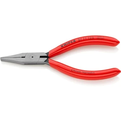 Image of Knipex Flat Nose Pliers for precision mechanics black atramentized, plastic coated 125 mm 37 11