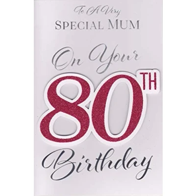 Image of Mum 80th Birthday Card to A Very Special On Your 1st Class Post