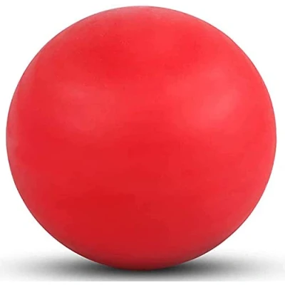 Image of WOVTE Massage Lacrosse Ball for Sore Muscles, Shoulders, Neck, Back, Foot, Body, Deep Tissue, Trigger Point, Muscle Knots, Yoga and Myofascial Release (Red)