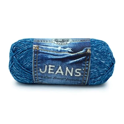 Image of Lion Brand Yarn 505 109 Jeans Yarn, Stonewash,17.78 x 7.62 cm