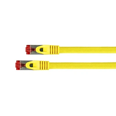Image of Python Series Ethernet LAN Patch Cable with RNS latch protection and Nylon Mesh yellow 20 m