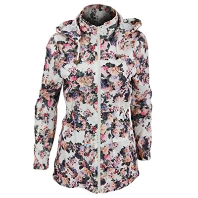 Image of Brave Soul Womens/Ladies Rave Floral Showerproof Full Zip Jacket (UK 14 EURO 42) (Floral)