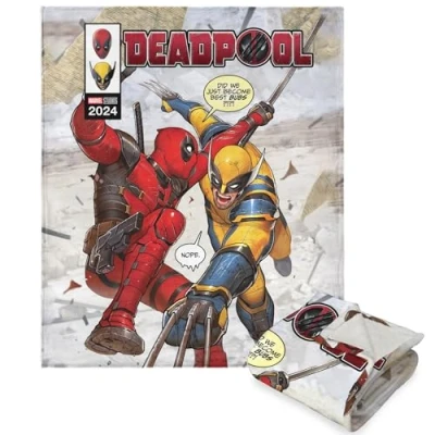 Image of Northwest Deadpool Silk Touch Sherpa Throw Blanket, 50&quot; x 60&quot;, Best Bubs