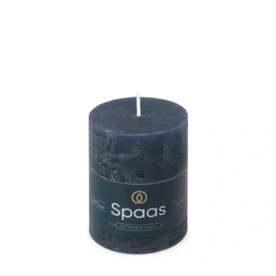 Image of Spaas Rustic Pillar Candle 70/95 mm 35h, Dark Blue