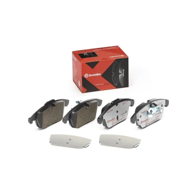 Image of 10138340, 10767908 Brake pad set BREMBO P 44 020X excl. wear warning contact without accessories LAND ROVER: Range Rover Evoque, Discovery Sport