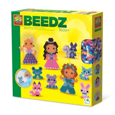 Image of SES Creative 06205 Iron on Beads Princesses and Animal Friends, Various