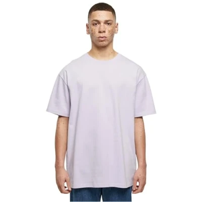 Image of Build Your Brand Men&#039;s Heavy Oversize Tee T Shirt, Fliederfarben, M UK