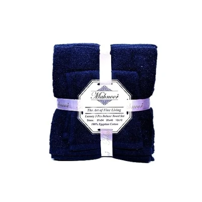 Image of ARA CHOICE 1 &amp; 3pcs 100% Egyptian Cotton Towel Bale Set Bathroom Hand Bath and Face Towels Machine Washable Tumble dry low remove promptly (Face,Hand,Bath Set)