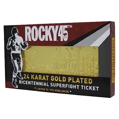 Image of Rocky 45th Anniversary 24K Gold Plated Limited Edition Fight Ticket