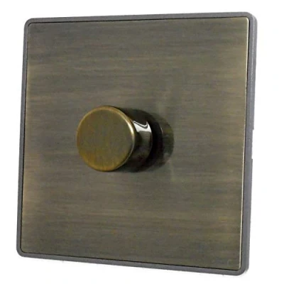 Image of Screwless Antique Brass LED Dimmer Switch (1 Gang/400W) LAB511